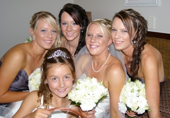 Katie with her attendants,Metung Wedding Photography