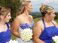 Wedding Photo:Rebecca and the Girls in profile