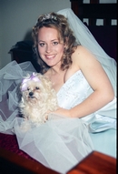 Bridal Portrait with family -pet attendant