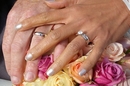 Russ & Sommai,2013 wedding ring hands & bouquet